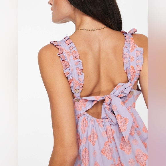 Free People Katya printed jumpsuit in Lilac (D10) - Picture 4 of 11